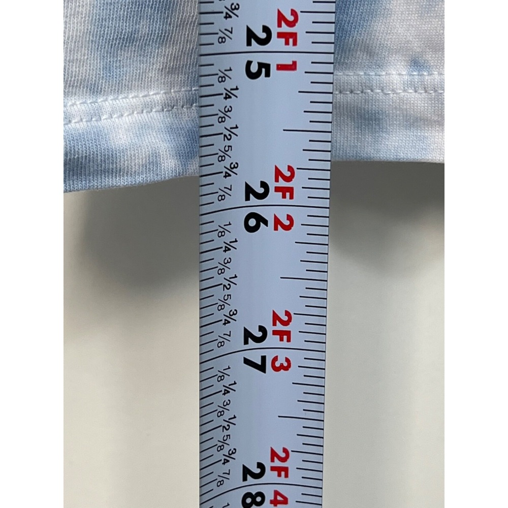 GUESS Designer T Shirt Tie-Dye Blue with Unique Patches Unisex Sz Small - Picture 8 of 10